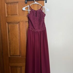 Maroon Bridesmaids Dress